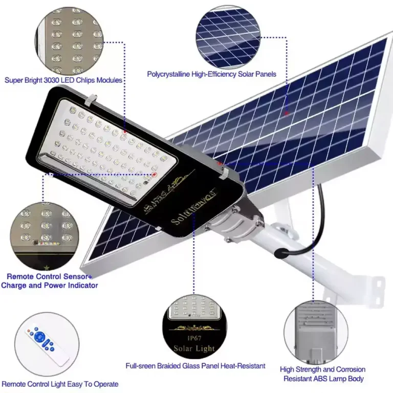IP65 100W - 500W, 2 in 1 Solar Street Light with Remote Control